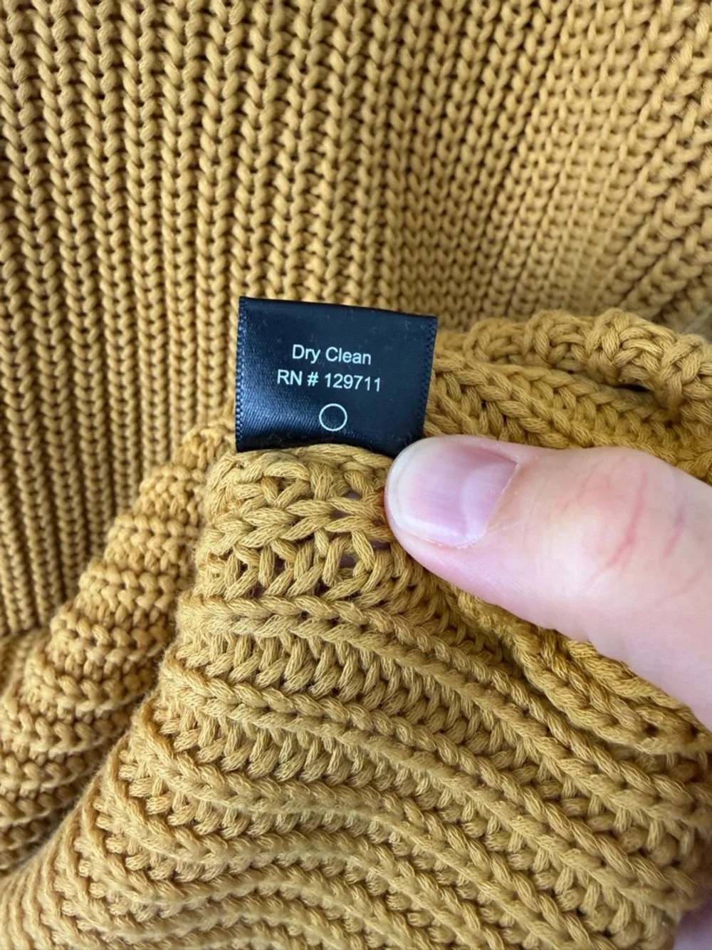 Jenni Kayne Mustard Fisherman Organic Cotton Blend Sweater Sz Medium - Picture 6 of 7